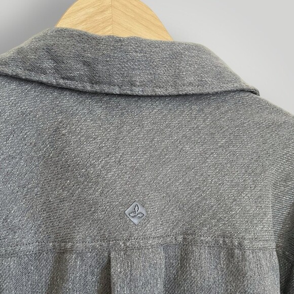 Men's Prana Button Down Showdown Shirt Charcoal Jacket XL - Picture 5 of 9